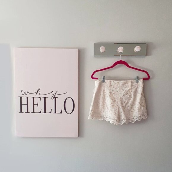 NWOT Free People ivory cream floral embroidered mesh overlay cotton shorts, XS - Picture 4 of 6